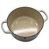 Le Creuset Vas rotund pentru friptură Le Creuset Signature 22 cm, fontă emailată, culoare Meringue creme