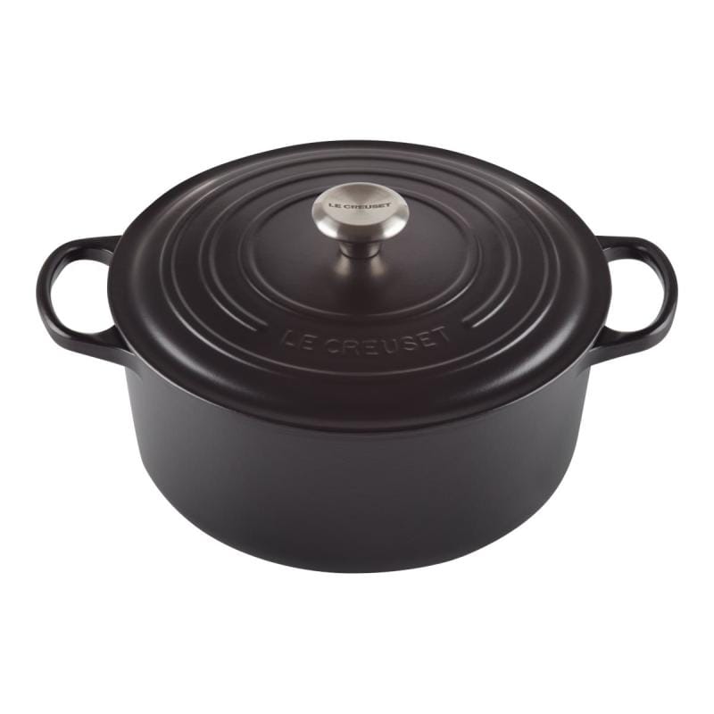 Le Creuset Cratită rotundă Le Creuset Signature din fontă emailată, 24 cm, negru