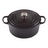 Le Creuset Cratită rotundă Le Creuset Signature din fontă emailată, 24 cm, negru