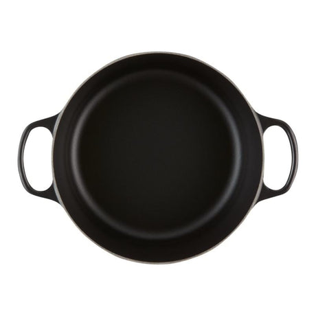 Le Creuset Cratită rotundă Le Creuset Signature din fontă emailată, 24 cm, negru