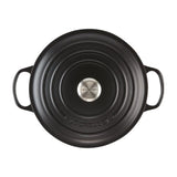 Le Creuset Cratită rotundă Le Creuset Signature din fontă emailată, 24 cm, negru