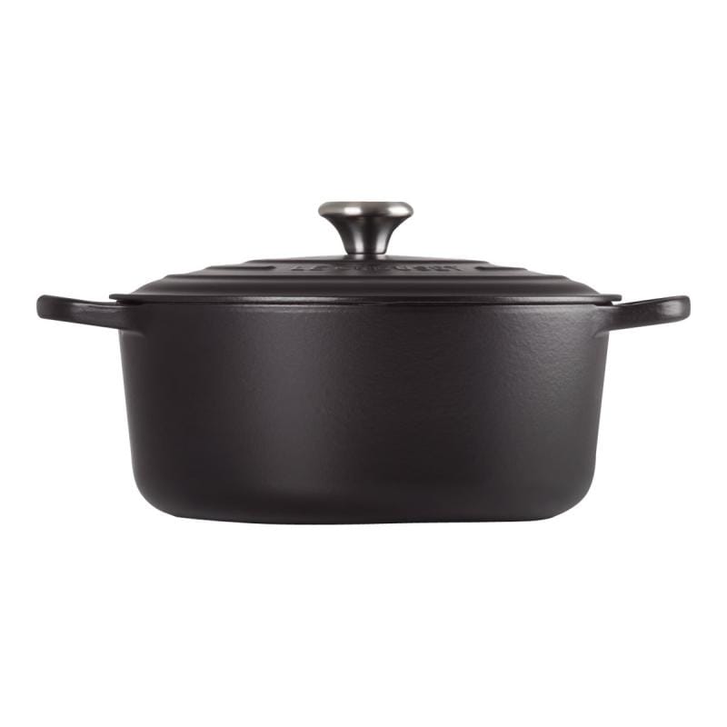 Le Creuset Cratită rotundă Le Creuset Signature din fontă emailată, 24 cm, negru
