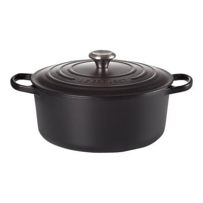 Le Creuset Cratită rotundă Le Creuset Signature din fontă emailată, 24 cm, negru