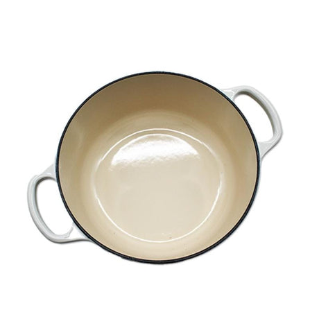 Le Creuset Set caserole termice Vas Rotund Fonta Le Creuset Signature 149946 | 24cm, Emailat, Meringue
