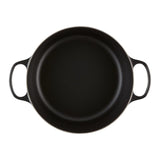 Le Creuset Cratită rotundă Le Creuset Signature 26 cm din fontă emailată cu capac, negru, pentru cuptor și inducție
