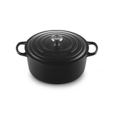 Le Creuset Vas de gatit Vas de Copt Le Creuset Signature 151453 | 30cm, Fonta Emailata, Rotund, Negru