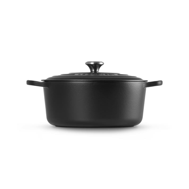 Le Creuset Vas de gatit Vas de Copt Le Creuset Signature 151453 | 30cm, Fonta Emailata, Rotund, Negru