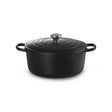 Le Creuset Vas de gatit Vas de Copt Le Creuset Signature 151453 | 30cm, Fonta Emailata, Rotund, Negru