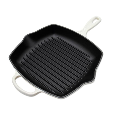 Le Creuset Set ustensile de bucatarie Tigaie Grill Le Creuset Signature 149919 | 26 cm, Fontă Emailată, Pătrată, Meringue