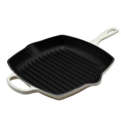 Le Creuset Set ustensile de bucatarie Tigaie Grill Le Creuset Signature 149919 | 26 cm, Fontă Emailată, Pătrată, Meringue