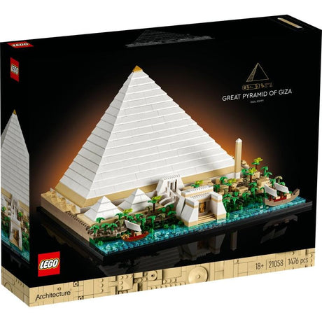 LEGO LEGO Architecture 21058 Marea Piramidă din Giza – Set de colecție pentru adulți, model Piramida lui Keops