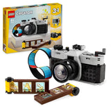 LEGO Set de construcție LEGO Creator 3-în-1 Retro Kamera 31147 – cameră foto vintage pentru expunere și cadou