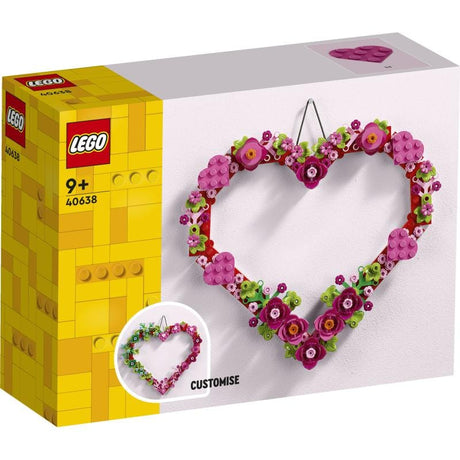 Lego Iluminat decorativ Set Decorativ LEGO 40638 | Inima Decorativa, Ornament Romantic, Expunere Raft
