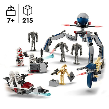 Lego Set constructie Set LEGO Star Wars 75372 | Clone Trooper, Droid de Lupta, 195 Piese