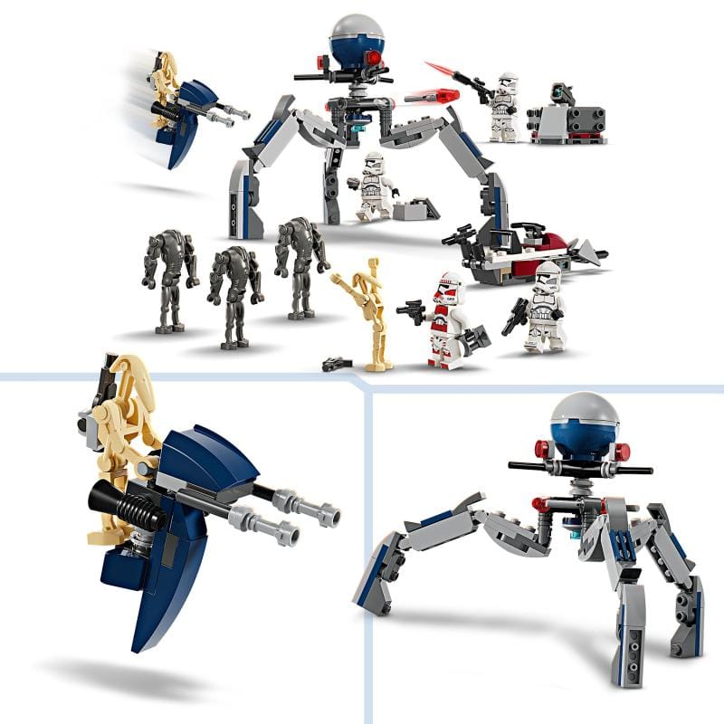 Lego Set constructie Set LEGO Star Wars 75372 | Clone Trooper, Droid de Lupta, 195 Piese