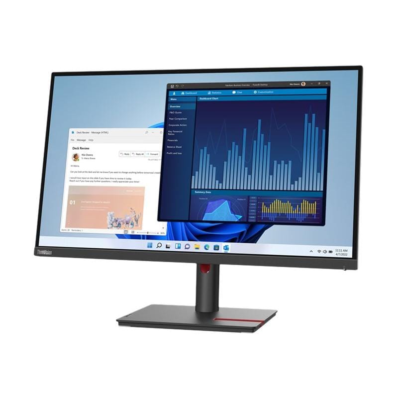 Lenovo Monitor PC Monitor Lenovo ThinkVision T27p-30 63A9GAT1EU | 27", 4K UHD, IPS, USB-C, Ergonomic