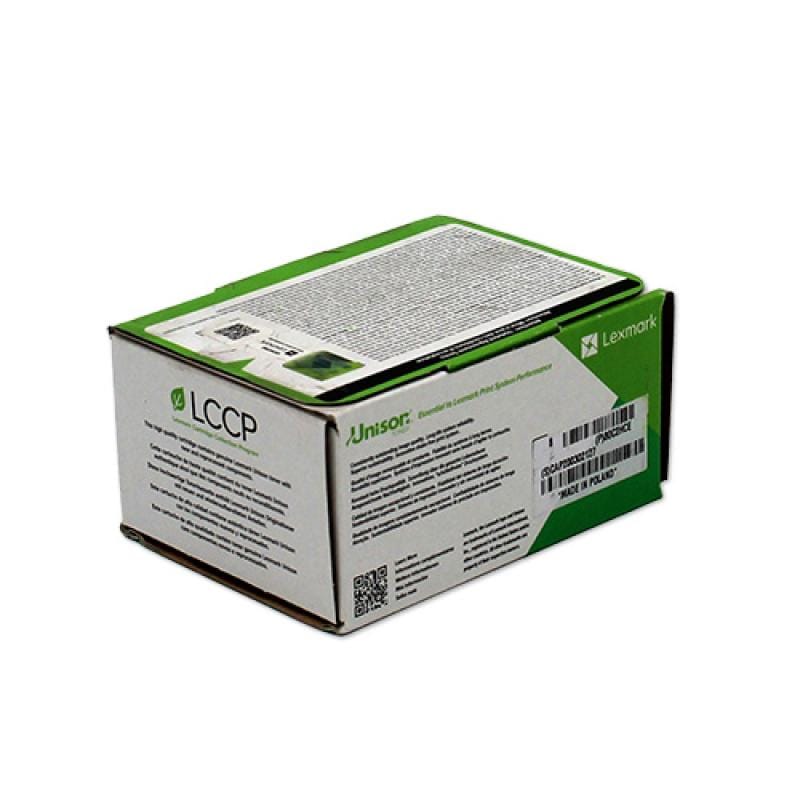 Lexmark Toner Toner Lexmark 802HCE | Cyan, Capacitate Mare, Original