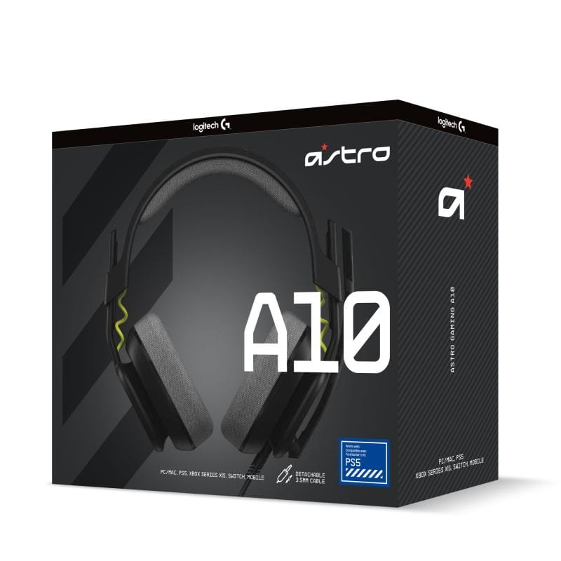 Logitech Căști Gaming Logitech ASTRO A10 Gen 2 cu Microfon, Multiplatformă, Negru, 939-002057 (939002057)