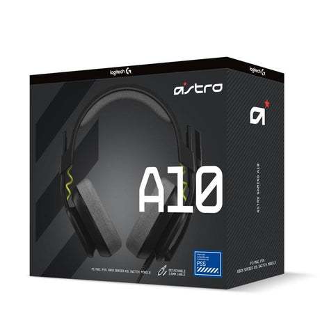 Logitech Căști Gaming Logitech ASTRO A10 Gen 2 cu Microfon, Multiplatformă, Negru, 939-002057 (939002057)