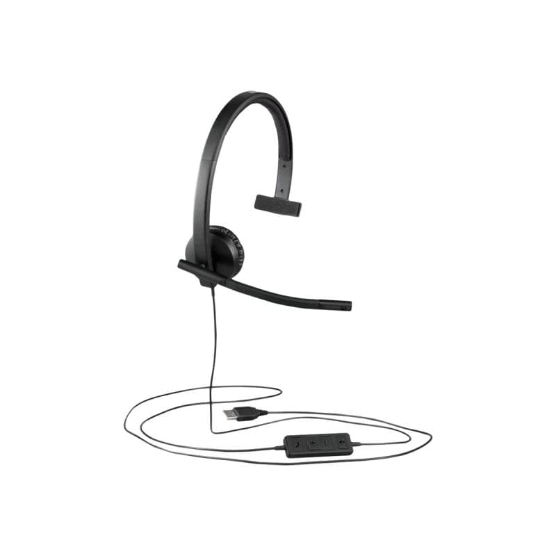 Logitech Căști profesionale Logitech H570e Teams Mono cu microfon cu anulare zgomot, USB-C, model 981-001427