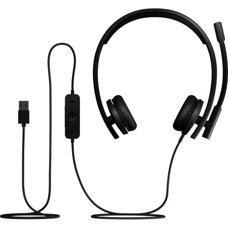 Logitech Căști profesionale Logitech H570e Teams Stereo USB-A pentru birou, cu microfon, model 981-001430