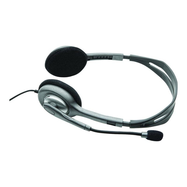 Logitech Căști Logitech H110 cu microfon, jack 3,5 mm, pentru PC și laptop (981-000271)