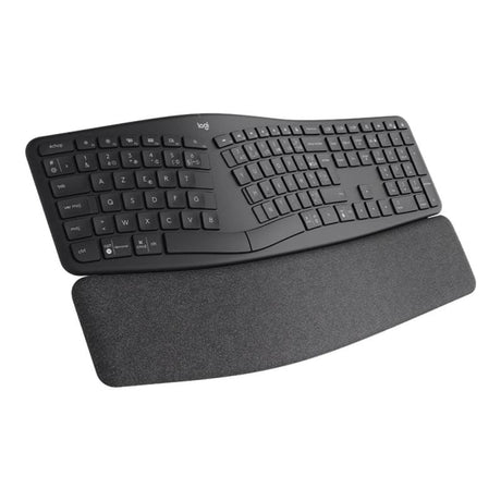 Logitech Tastatură ergonomică wireless Logitech Ergo K860, layout german (DE), cu suport pentru încheieturi, model 920-009167