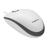 Logitech Mouse Logitech M100, Alb, USB, Optic, 910-006764 (910006764)