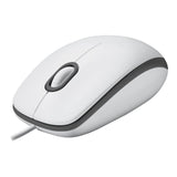 Logitech Mouse Logitech M100, Alb, USB, Optic, 910-006764 (910006764)