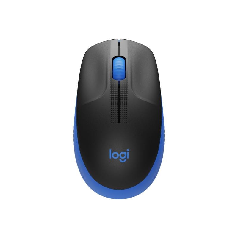 Logitech Mouse wireless Logitech M190, full-size, ergonomic, albastru, receptor USB, Plug & Play, 910-005907