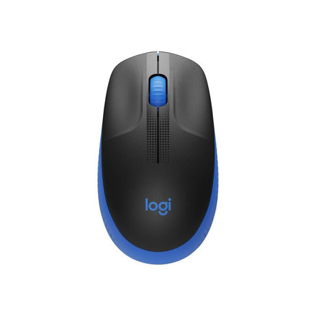 Logitech Mouse wireless Logitech M190, full-size, ergonomic, albastru, receptor USB, Plug & Play, 910-005907