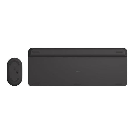 Logitech Set tastatură și mouse wireless Logitech MK470 Slim, layout german DE, receptor USB, negru (920-009188)