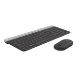 Logitech Set tastatură și mouse wireless Logitech MK470 Slim, layout german DE, receptor USB, negru (920-009188)
