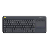 Logitech Tastatură wireless Logitech K400 Plus cu touchpad integrat, layout US, negru, 920-007145
