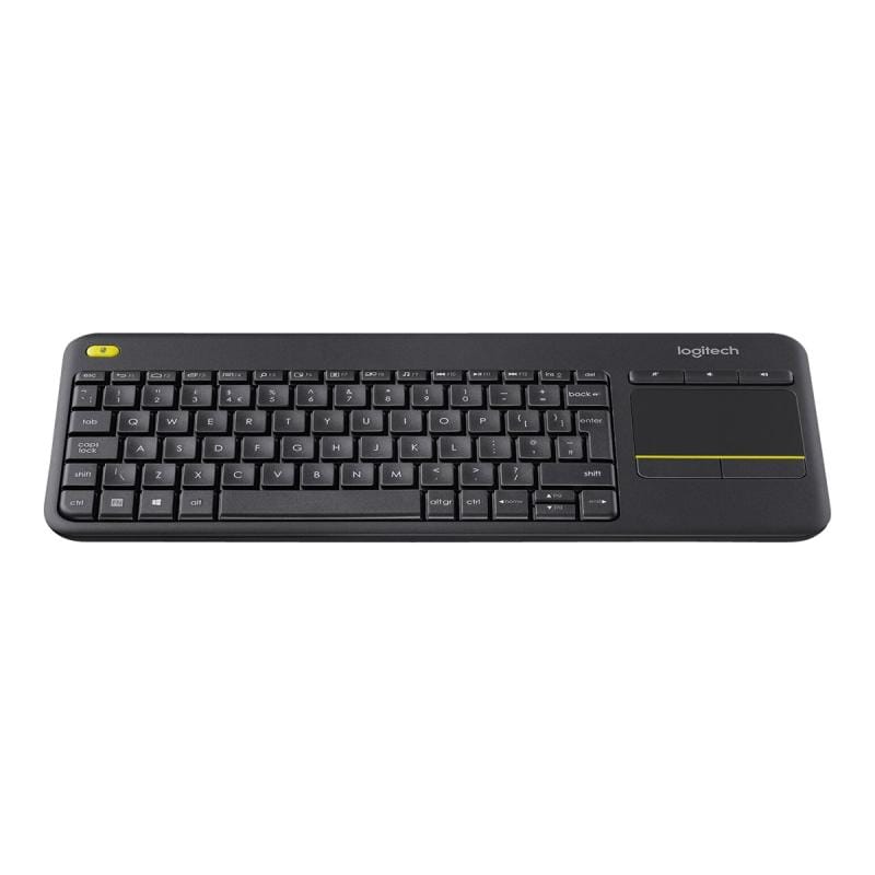 Logitech Tastatură wireless Logitech K400 Plus cu touchpad integrat, layout US, negru, 920-007145