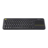 Logitech Tastatură wireless Logitech K400 Plus cu touchpad integrat, layout US, negru, 920-007145