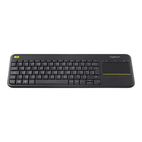 Logitech Tastatură wireless Logitech K400 Plus cu touchpad integrat, layout US, negru, 920-007145
