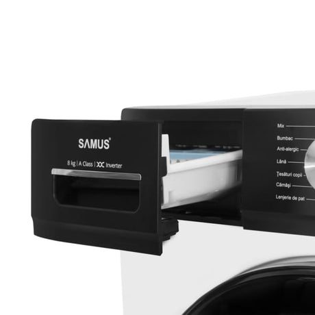 Samus Masina de spalat rufe Mașină de Spălat Rufe Inverter Samus | 8kg, 1400 RPM, Clasa A, 16 programe
