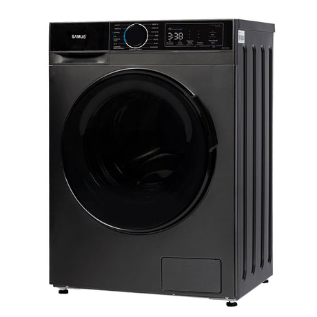 Mașină de Spălat Rufe Inverter Samus | 8kg, 1400 RPM, 15 programe, Gri, 59.5x47.5x85cm