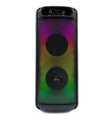 Media-Tech Boxa Portabila wireless Media-Tech FLAMEBOX UP MT3177 Radio FM MP3 Player 14W RMS iluminare RGB Negru