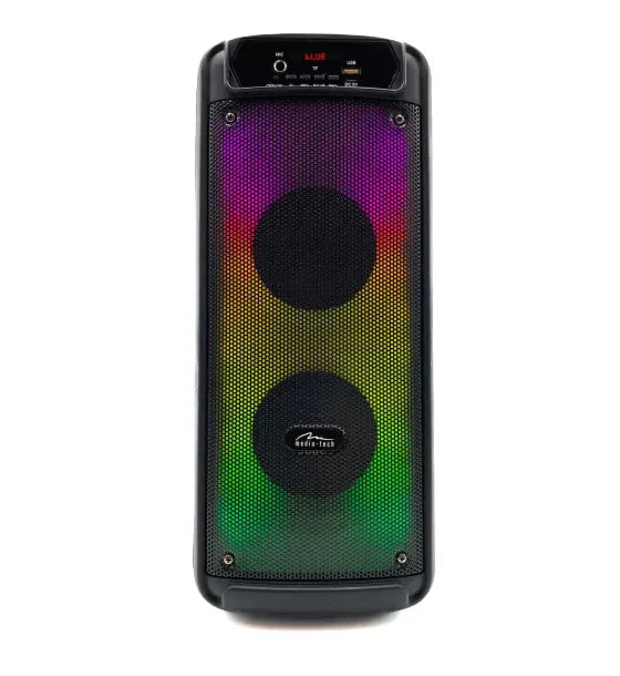 Media-Tech Boxa Portabila wireless Media-Tech FLAMEBOX UP MT3177 Radio FM MP3 Player 14W RMS iluminare RGB Negru
