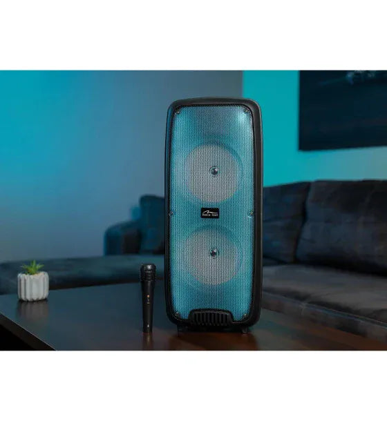 Media-Tech Boxa Portabila wireless Media-Tech FLAMEZILLA MT3178 Radio FM MP3 Player Karaoke20W RMS iluminare RGB Negru