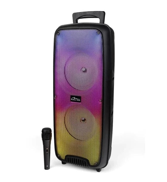 Media-Tech Boxa Portabila wireless Media-Tech FLAMEZILLA MT3178 Radio FM MP3 Player Karaoke20W RMS iluminare RGB Negru