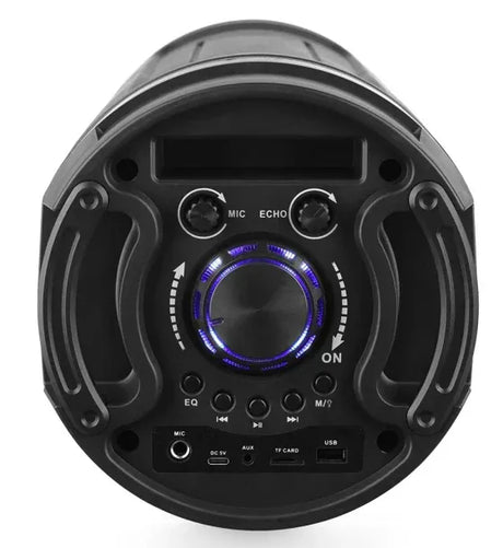 Media-Tech Boxa Portabila wireless pentru Karaoke Media-Tech FUNBOX KEG PRO MT3182 Radio FM MP3 Player Karaoke 50W RMS iluminare RGB Negru