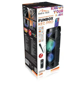 Media-Tech Boxa Portabila wireless pentru Karaoke Media-Tech FUNBOX KEG PRO MT3182 Radio FM MP3 Player Karaoke 50W RMS iluminare RGB Negru