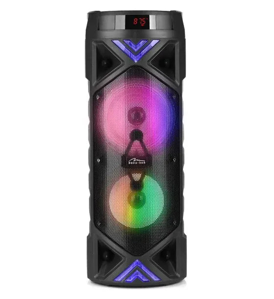 Media-Tech Boxa Portabila wireless pentru Karaoke Media-Tech FUNBOX KEG PRO MT3182 Radio FM MP3 Player Karaoke 50W RMS iluminare RGB Negru
