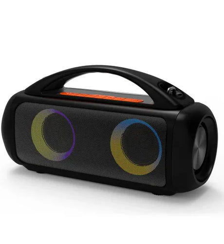 Media-Tech Boxa Portabila wireless pentru Karaoke Media-Tech POWER AUDIO PRO MT3184 Radio FM MP3 Player Karaoke 60W RMS iluminare RGB Negru