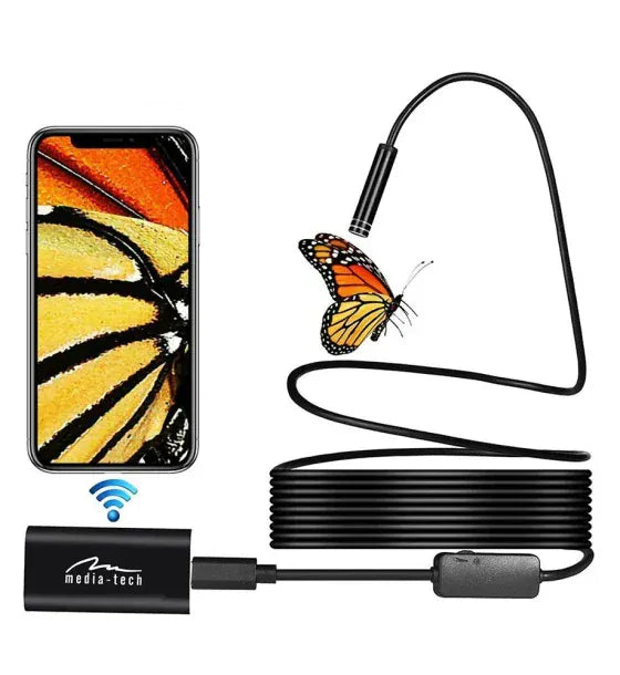 Media-Tech Camera inspectie endoscop Media-Tech MT4099 5 m 6 led-uri conexiune Wi-Fi pentru Android sau PC