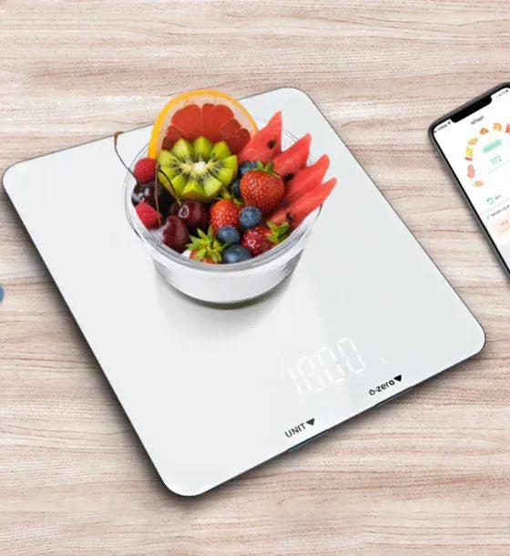 Media-Tech Cantar de bucatarie Media-Tech SMART DIET SCALE MT5544 5 Kg 1 g tara sticla securizata display LCD Alb