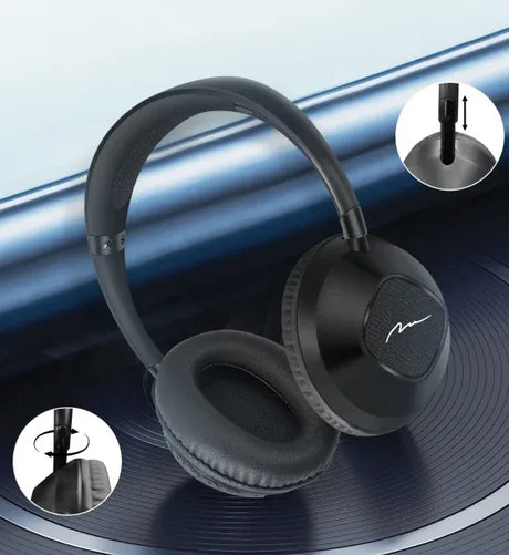 Media-Tech Casti Bluetooth cu Microfon Media-Tech SONIQUE BT MT3610 Stereo Control Volum Radio FM MP3 player Negru